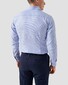 Eton Organic Cotton Rich Textured Twill Faux-Uni Fine Pattern Overhemd Licht Blauw