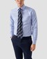 Eton Organic Cotton Rich Textured Twill Faux-Uni Fine Pattern Overhemd Licht Blauw