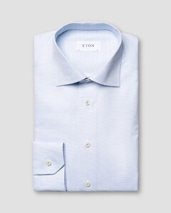 Eton Organic Cotton Signature Dobby Shirt Light Blue