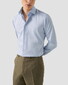 Eton Organic Cotton Signature Twill Paisley Contrast Details Overhemd Licht Blauw