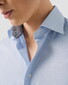 Eton Organic Cotton Signature Twill Paisley Contrast Details Overhemd Licht Blauw