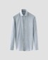 Eton Organic Supima Cotton Subtle Herringbone Flanel Overhemd Licht Blauw