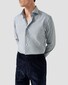 Eton Organic Supima Cotton Subtle Herringbone Flanel Overhemd Licht Blauw