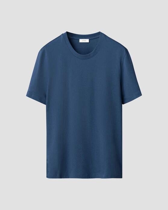 Eton Organic Supima Cotton Uni Single Jersey T-Shirt Blauw