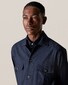 Eton Overshirt Cotton Wool Cashmere Donker Blauw