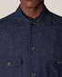 Eton Overshirt Cotton Wool Cashmere Donker Blauw