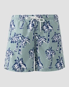 Eton Oversized Palm Tree Pattern Swim Short Green