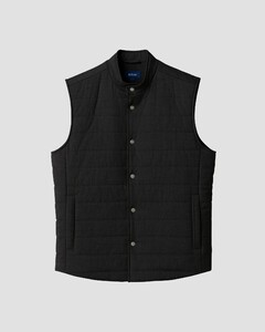 Eton Padded Uni Color Button Collar Body-Warmer Dark Gray