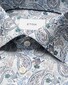 Eton Paisley Pattern Soft Touch Cotton Tencel Subtle Stretch Overhemd Blauw-Multi