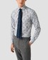 Eton Paisley Pattern Soft Touch Cotton Tencel Subtle Stretch Overhemd Blauw-Multi