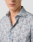 Eton Paisley Pattern Soft Touch Cotton Tencel Subtle Stretch Overhemd Blauw-Multi