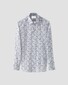 Eton Paisley Pattern Soft Touch Cotton Tencel Subtle Stretch Overhemd Blauw-Multi