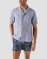 Eton Palm Design Drawstring Swim Short Donker Blauw