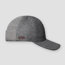 Eton Patch Wool Baseball Cap Donker Grijs