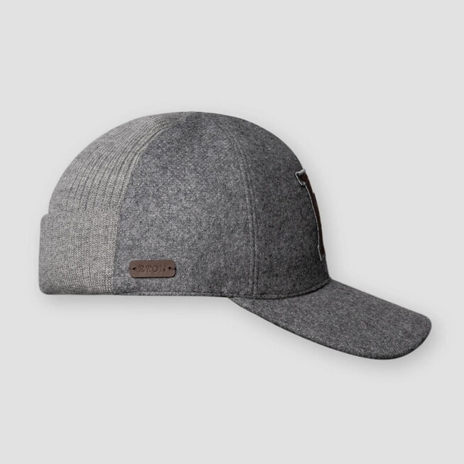 Eton Patch Wool Baseball Cap Donker Grijs