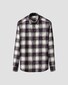 Eton Plaid Check Ultrasoft Feel Flanel Button-Down Overhemd Navy-Multi