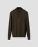 Eton Plain Knit Luxury Extrafine Merino Zip Collar Trui Donker Groen