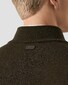 Eton Plain Knit Luxury Extrafine Merino Zip Collar Trui Donker Groen