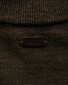 Eton Plain Knit Luxury Extrafine Merino Zip Collar Trui Donker Groen