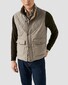 Eton Plain Knit Luxury Extrafine Merino Zip Collar Trui Donker Groen