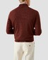 Eton Plain Knit Luxury Extrafine Merino Zip Collar Trui Donker Rood