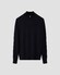 Eton Plain Knit Luxury Extrafine Merino Zip Collar Trui Navy
