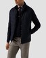 Eton Plain Knit Luxury Extrafine Merino Zip Collar Trui Navy