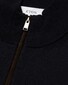 Eton Plain Knit Luxury Extrafine Merino Zip Collar Trui Navy