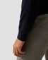 Eton Plain Knit Luxury Extrafine Merino Zip Collar Trui Navy