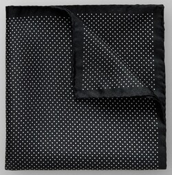 Eton Polka Dot Silk Pochet Zwart