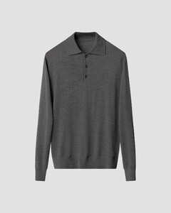 Eton Polo Pullover Luxury Extrafine Merino Dark Gray