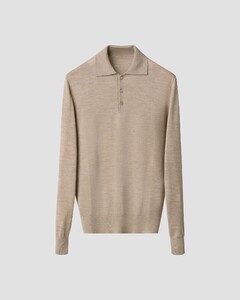 Eton Polo Pullover Luxury Extrafine Merino Trui Beige
