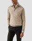 Eton Polo Pullover Luxury Extrafine Merino Trui Beige