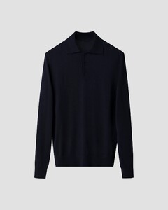 Eton Polo Pullover Luxury Extrafine Merino Trui Navy