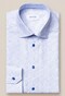 Eton Poplin Light Paisley Overhemd Licht Blauw