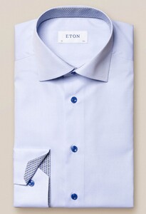 Eton Poplin Uni Cutaway Overhemd Licht Blauw