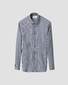 Eton Refined Gingham Check Smooth Cotton Lyocell Overhemd Donker Blauw