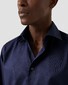 Eton Rich Cotton Signature Twill Uni Cutaway Collar Overhemd Navy