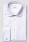 Eton Rich Structure Textured Twill French Cuffs Overhemd Wit