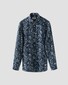 Eton Rich Style Fantasy Pattern Linnen Overhemd Navy