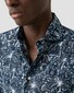 Eton Rich Style Fantasy Pattern Linnen Overhemd Navy