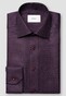 Eton Rich Texture Houndstooth King Twill Overhemd Donker Paars