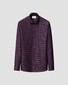 Eton Rich Texture Houndstooth King Twill Overhemd Donker Paars
