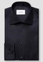 Eton Rich Texture Houndstooth King Twill Overhemd Zwart