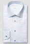 Eton Semi Solid Fine Texture Twill Overhemd Blauw