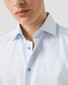 Eton Semi Solid Fine Texture Twill Shirt Blue