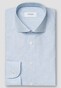 Eton Semi Solid Subtle Texture Cotton Linnen Overhemd Licht Blauw