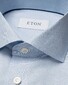 Eton Semi Solid Subtle Texture Cotton Linnen Overhemd Licht Blauw