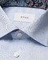 Eton Siganture Twill Subtle Fantasy Paisley Contrast Fabric Overhemd Licht Blauw