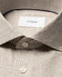 Eton Signature Flanel Micro Check Overhemd Beige